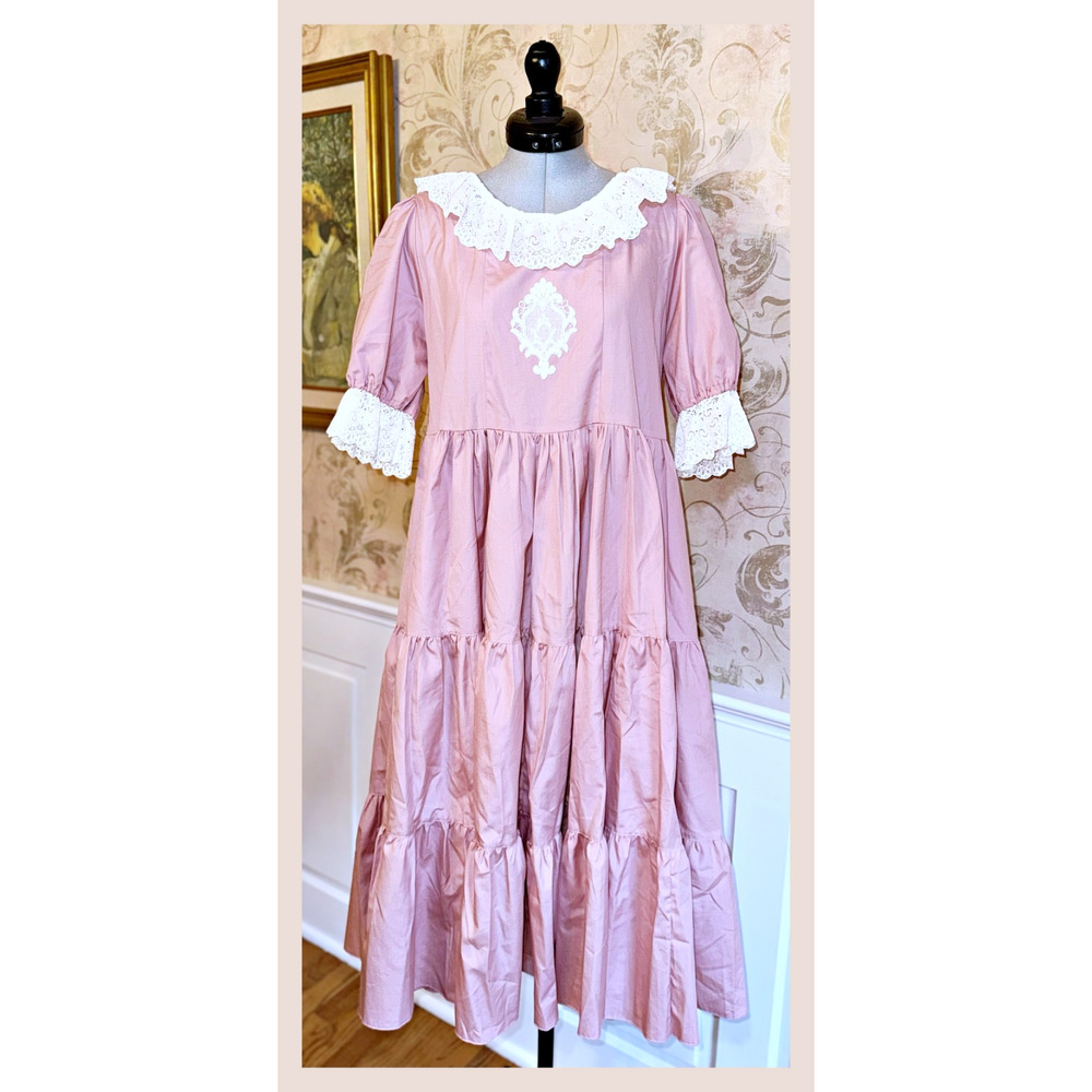 marcHenTica by Hiroko Tokumine Pink Lily OP Tiered Dress Elegant Lolita Japan